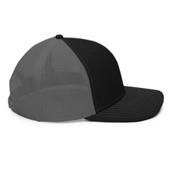 Richardson 112 Stencil Style Logo Hat - White Ink - Black Patch Performance - 5921324_16711
