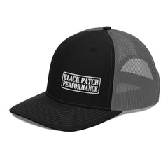 Richardson 112 Stencil Style Logo Hat - White Ink - Black Patch Performance - 5921324_16711
