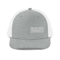 Richardson 112 Stencil Style Logo Hat - White Ink - Black Patch Performance - 5921324_16712