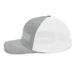 Richardson 112 Stencil Style Logo Hat - White Ink - Black Patch Performance - 5921324_16712