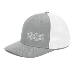 Richardson 112 Stencil Style Logo Hat - White Ink - Black Patch Performance - 5921324_16712