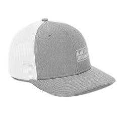Richardson 112 Stencil Style Logo Hat - White Ink - Black Patch Performance - 5921324_16712