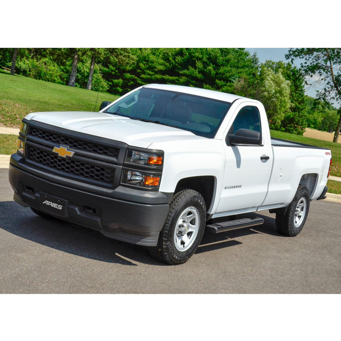 6" x 53" Black Aluminum Oval Side Bars (No Brackets) - Body from Black Patch Performance