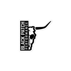 Half Skull Logo Sticker - Black Patch Performance - 7318199_10163