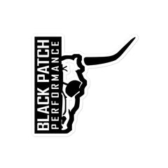 Half Skull Logo Sticker - Black Patch Performance - 7318199_10164