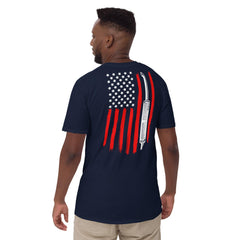 Stack and Flag Shirt with Small Black Patch Logo - Black Patch Performance - 7565235_496