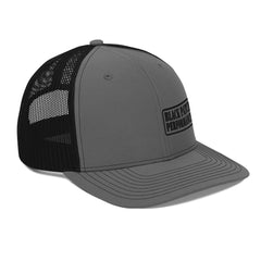 Richardson 112 Stencil Style Logo Hat - Black Thread - Black Patch Performance - 9230915_16713