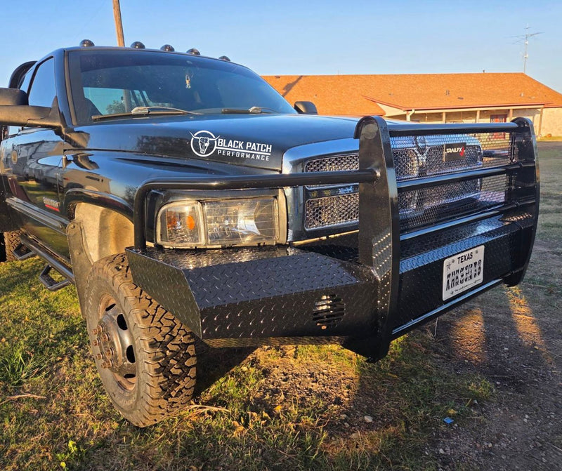 94-02 Dodge Ram 2500/3500 Trail FX Front Diamond Plate Bumper - Made in the USA