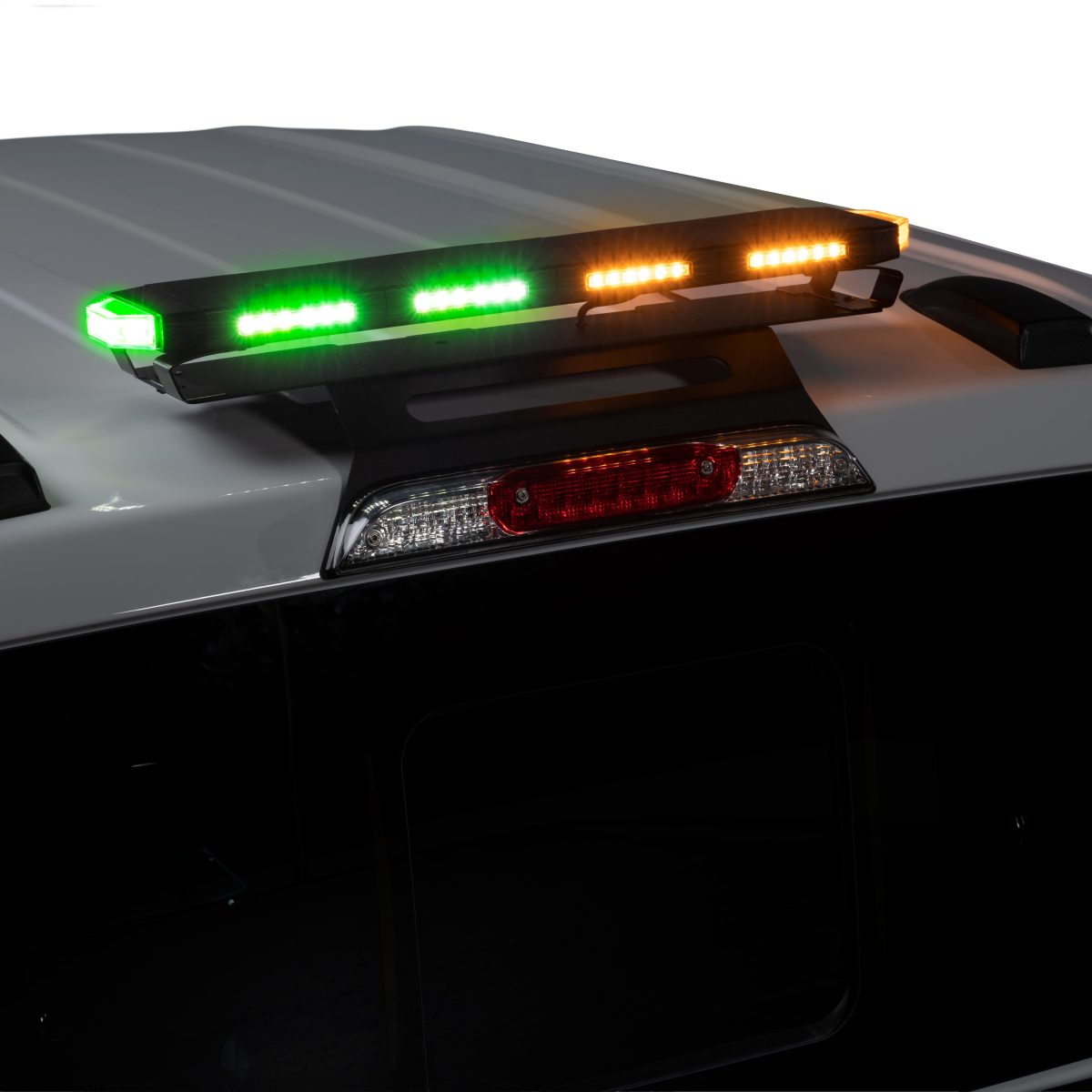 Putco Green Hornet™ LED Stealth Rooftop Strobe Light Bar (Amber, White & Green) Select Strobe Lights Size: 24″ Tri-Color Strobe Lights; manufacturer representative product image