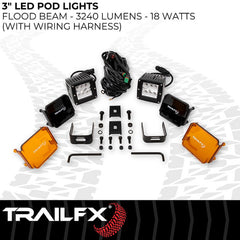 3" LED Cube Light- Pair (3X2F2)