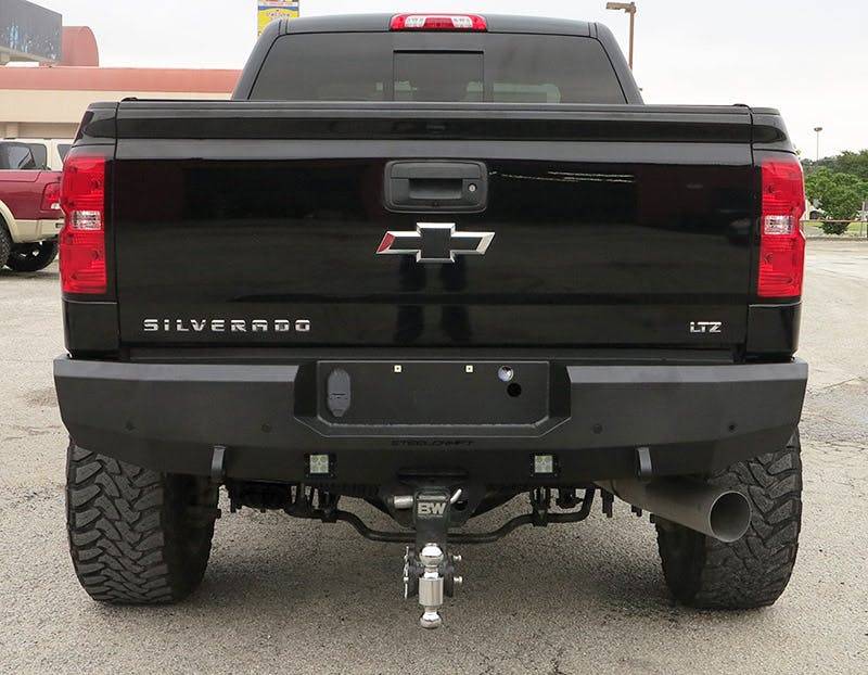11-19 Chevrolet Silverado 2500/3500 & 11-19 GMC Sierra 2500/3500 Steelcraft Fortis Series Textured Black Rear Bumper - 7620410