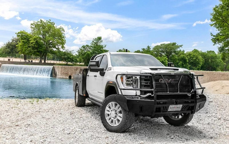 20-23 GMC Sierra 2500/3500 Frontier Truck Gear Original Series Gloss Black Front Bumper - 300320007