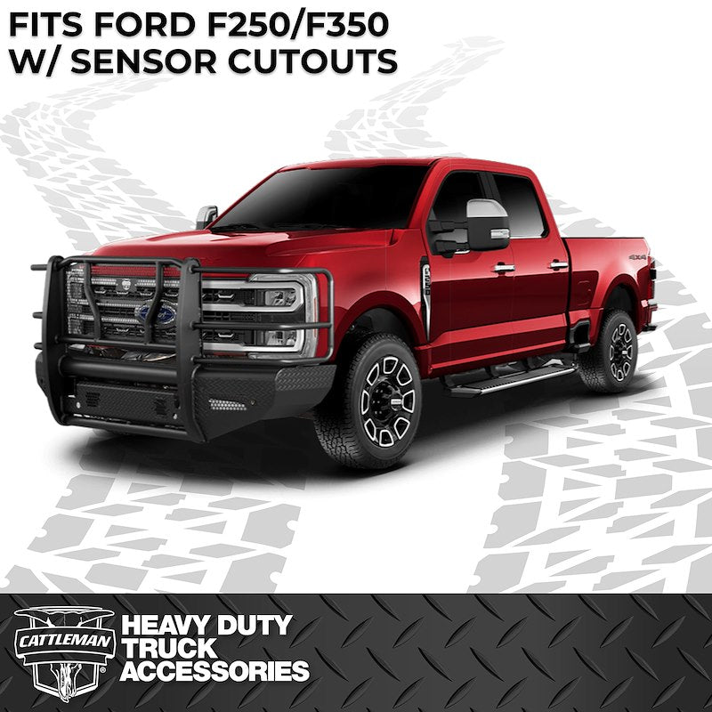 23-25 Ford F250/F350 Cattleman HD Pipe Series Bumper without Sensors
