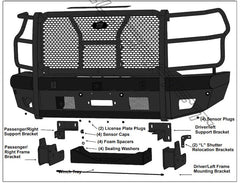 2020-2023 Chevrolet Silverado 2500/3500 Steelcraft HD Series Gloss Black Front Bumper - HD10447RCW