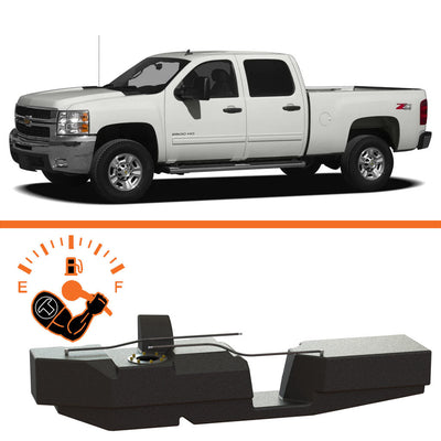 Titan Fuel Tanks 7010201 - 01-10 GM 2500/3500 Duramax Crew Cab Short Bed 52 Gallon XXL Mid-Ship Fuel Tank