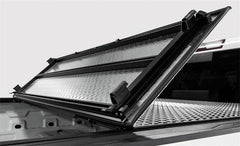 LOMAX FOLDING HARD COVER Tonneau Cover for 07-21 Toyota Tundra 5' 6" Box w/ Deck Rail (Urethane) - Black Patch Performance - ACCB3050059