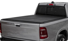 LOMAX PROFESSIONAL SERIES Tonneau Cover for 09-18 Ram 1500 &amp; 19-ON Classic 5' 7" Box w/o RamBox (Blk Diamond) - Black Patch Performance - ACCEB0040019