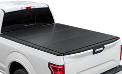 LOMAX FOLDING HARD COVER Tonneau Cover for 17-22 Ford F-250/F-350 6' 8" Box (Black) - Black Patch Performance - ACCEB1010049