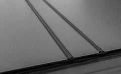 LOMAX FOLDING HARD COVER Tonneau Cover for 09-18 Ram 1500 &amp; 19-ON Classic 5' 7" Box w/o RamBox (Black) - Black Patch Performance - ACCEB1040019