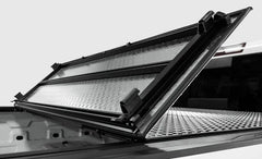 LOMAX FOLDING HARD COVER Tonneau Cover for 22-ON Toyota Tundra 5' 6" Box w/ Deck Rail (Black) - Black Patch Performance - ACCEB1050099
