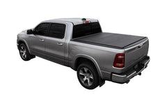 LOMAX FOLDING HARD COVER Tonneau Cover for 19-ON Ram 1500 5' 7" Box w/o Multifunction Tailgate (Urethane) - Black Patch Performance - ACCEB3040039