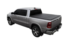 LOMAX FOLDING HARD COVER Tonneau Cover for 12-18 Ram 1500, 19-ON Classic &amp; 12-ON 2500/3500 6' 4" Box w/ RamBox (Urethane) - Black Patch Performance - ACCEB3040079