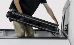 LOMAX FOLDING HARD COVER Tonneau Cover for 16-ON Toyota Tacoma 5' Box w/o OEM Hard Cover (Urethane) - Black Patch Performance - ACCEB3050019
