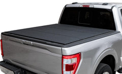 LOMAX FOLDING HARD COVER Tonneau Cover for 04-ON Ford F-150 Except 04 Heritage &amp; 06-08 Lincoln Mark LT 5' 6" Box (Blk Diamond) - Black Patch Performance - ACCEB4010019