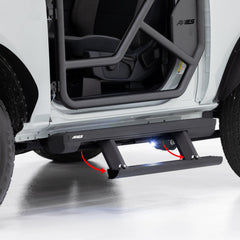 ActionTrac 48.75" Powered Running Boards, Select Ford Bronco 2-Door - Body from Black Patch Performance