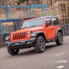 ActionTrac 48.75" Powered Running Boards, Select Jeep Wrangler JL 2-Door - Body from Black Patch Performance