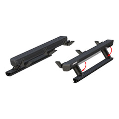 ActionTrac 69.6" Powered Running Boards, Select Jeep Wrangler JL - Body from Black Patch Performance