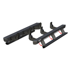 ActionTrac 87.6" Powered Running Boards, Select Nissan Titan, XD Crew Cab - Body from Black Patch Performance