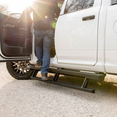 ActionTrac 87.6" Powered Running Boards, Select Ram 1500 Crew Cab - Body from Black Patch Performance