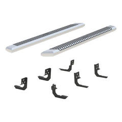 AdvantEDGE 5-1/2" x 85" Chrome Aluminum Side Bars, Select Ram 1500 to 5500 - Body from Black Patch Performance