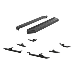 AeroTread 5" x 67" Black Stainless Running Boards, Select Jeep Compass, Patriot - Body from Black Patch Performance