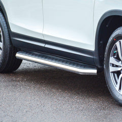 AeroTread 5" x 67" Polished Stainless Running Boards, Select Honda Pilot - Body from Black Patch Performance