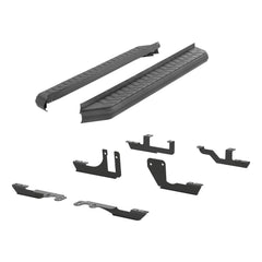 AeroTread 5" x 76" Black Stainless Running Boards, Select Traverse, Acadia - Body from Black Patch Performance