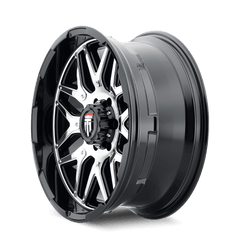 20x9 AMERICAN TRUXX GRIND 6x135 Offset ( - 12) Center Bore (87.1) Style #AT151 | AT151 - 2936BM - 12 - Black Patch Performance - AMERAT1512936BM12