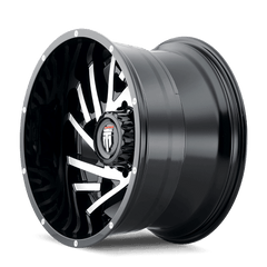 20x10 AMERICAN TRUXX WEB 6x5.5 Offset ( - 24) Center Bore (106.1) Style #AT161 | AT161 - 2183BM - 24 - Black Patch Performance - AMERAT1612183BM24