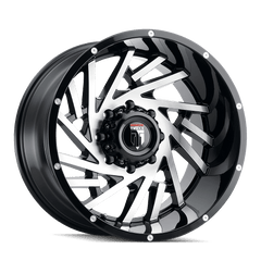 20x12 AMERICAN TRUXX WEB 8x180 Offset ( - 44) Center Bore (125.2) Style #AT161 | AT161 - 2278BM - 44 - Black Patch Performance - AMERAT1612278BM44