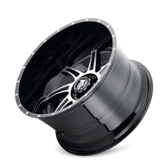 24x14 AMERICAN TRUXX VORTEX 6x5.5 Offset (-76) Center Bore (106.1) Style AT162 | AT162-24483BM-76 - Black Patch Performance - AMERAT16224483BM76
