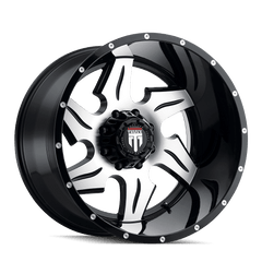 22x14 AMERICAN TRUXX NINJA 6x135 Offset ( - 76) Center Bore (87.1) Style #AT163 | AT163 - 22436BM - 76 - Black Patch Performance - AMERAT16322436BM76