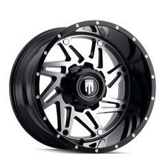 20x12 AMERICAN TRUXX WARRIOR 5x5 5x5.5 Offset ( - 44) Center Bore (78.1) Style #AT165 | AT165 - 2252M - 44 - Black Patch Performance - AMERAT1652252M44