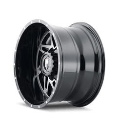 20x12 AMERICAN TRUXX WARRIOR 5x5 5x5.5 Offset ( - 44) Center Bore (78.1) Style #AT165 | AT165 - 2252M - 44 - Black Patch Performance - AMERAT1652252M44