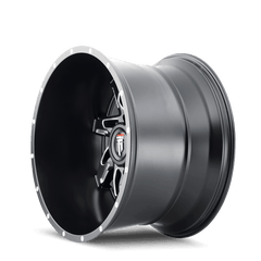 20x10 AMERICAN TRUXX SPYDER 6x135 Offset ( - 24) Center Bore (87.1) Style #AT183 | AT183 - 2136M - 24 - Black Patch Performance - AMERAT1832136M24
