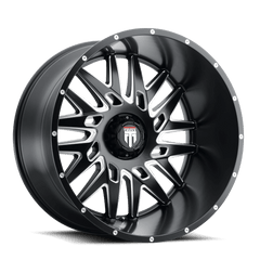 24x14 AMERICAN TRUXX DNA 8x6.5 Offset (-76) Center Bore (125.2) Style AT184 | AT184-24481M-76 - Black Patch Performance - AMERAT18424481M76
