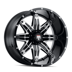 20x10 AMERICAN TRUXX LONESTAR 5x150 Offset ( - 24) Center Bore (110.3) Style #AT185 | AT185 - 2150BM - 24 - Black Patch Performance - AMERAT1852150BM24