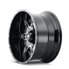20x10 AMERICAN TRUXX LONESTAR 5x150 Offset ( - 24) Center Bore (110.3) Style #AT185 | AT185 - 2150BM - 24 - Black Patch Performance - AMERAT1852150BM24