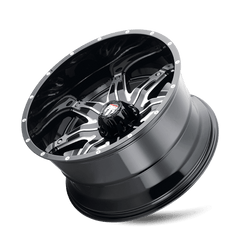 20x10 AMERICAN TRUXX LONESTAR 5x150 Offset ( - 24) Center Bore (110.3) Style #AT185 | AT185 - 2150BM - 24 - Black Patch Performance - AMERAT1852150BM24