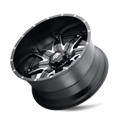 20x10 AMERICAN TRUXX LONESTAR 5x150 Offset ( - 24) Center Bore (110.3) Style #AT185 | AT185 - 2150M - 24 - Black Patch Performance - AMERAT1852150M24